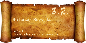 Belcsug Rozvita névjegykártya